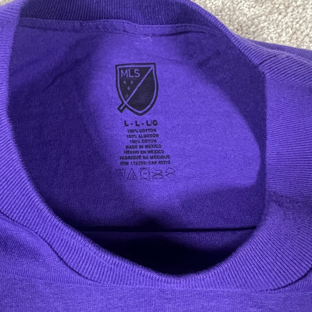 MLS Orlando City SC Property Of Mens Large Purple Short Sleeve Graphic T-Shirt - Picture 4 of 5